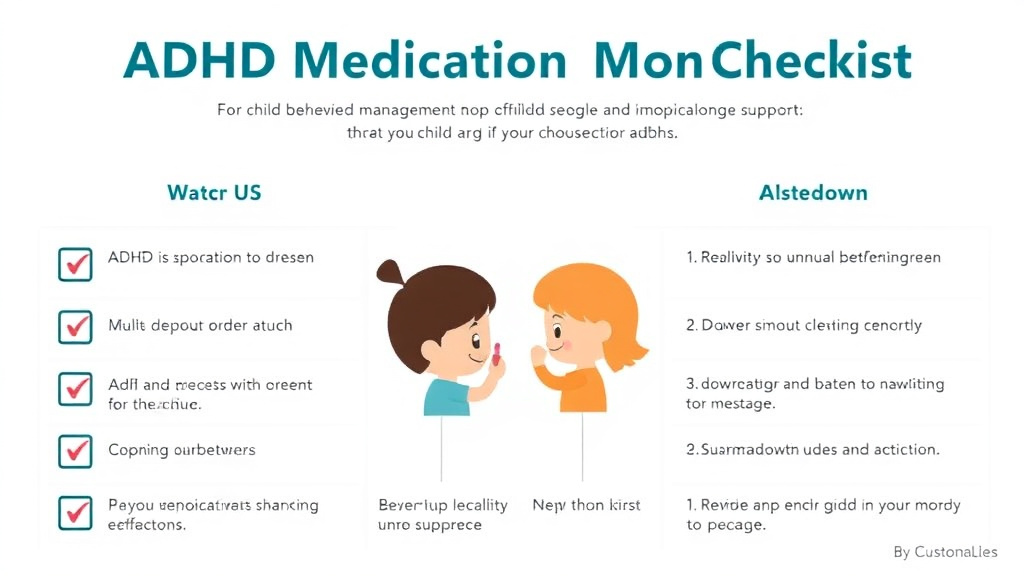 Process flow illustration for putting adhd Medication Monitoring Checklist into action