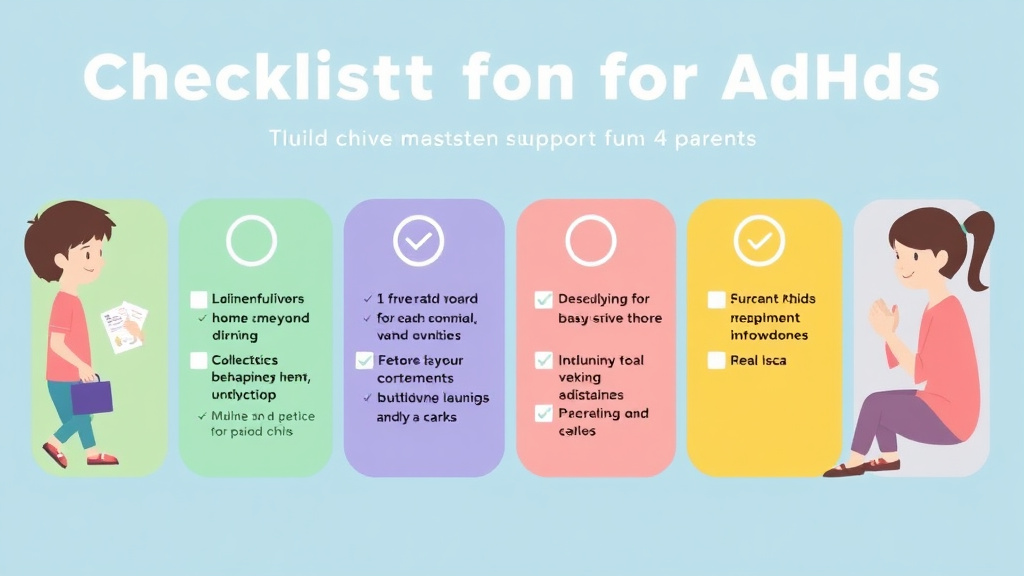 Process flow illustration for putting checklists For Adhd Children into action