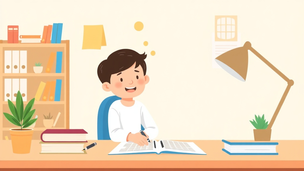 Conceptual diagram showing how desk Organization For Adhd Students works in practice