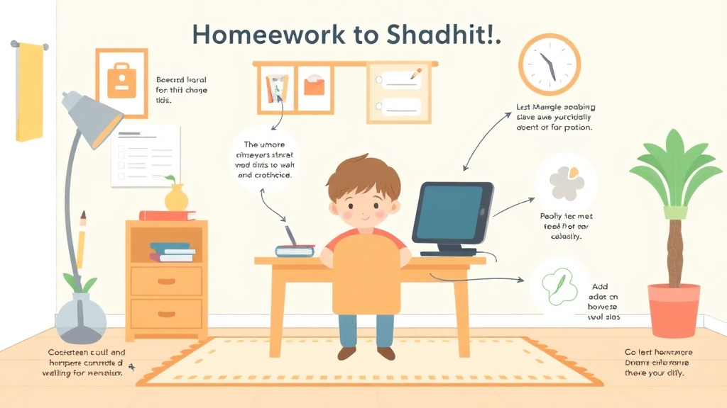 Step-by-step visual guide for implementing homework Station Setup For Adhd
