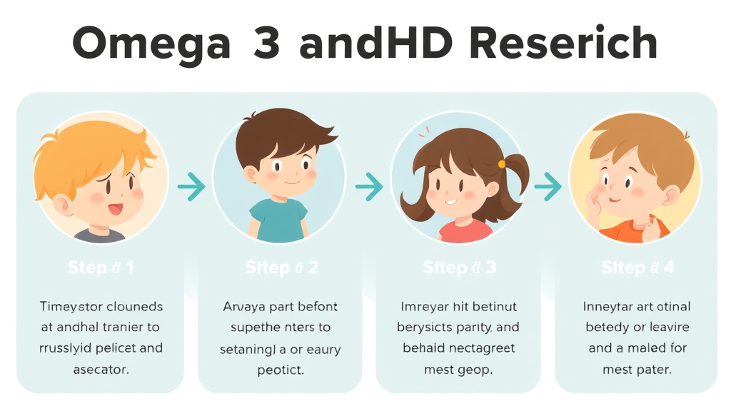 Action-oriented illustration showing how to apply omega 3 And Adhd Research