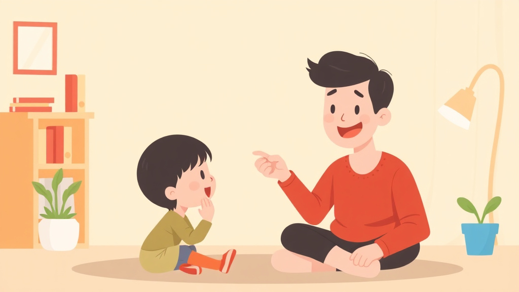 A professional illustration depicting telling Your Child About Adhd