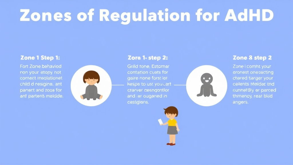 Action-oriented illustration showing how to apply zones Of Regulation For Adhd