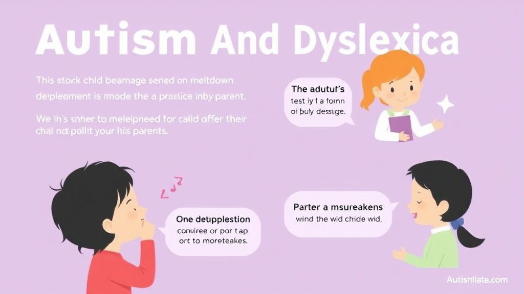 Process flow illustration for putting autism And Dyslexia into action