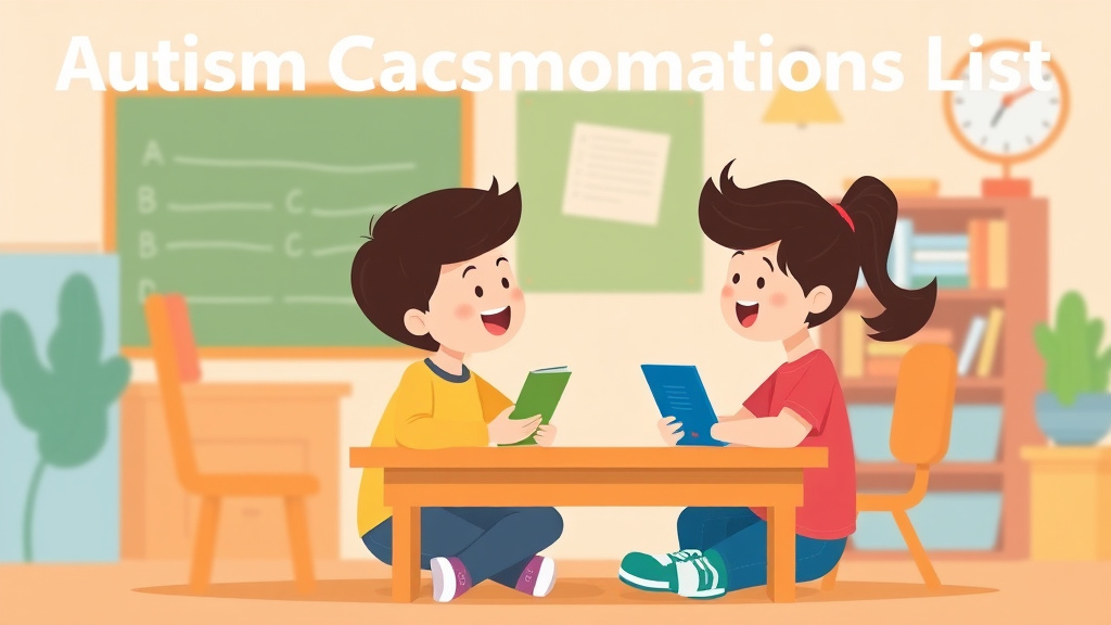 Conceptual diagram showing how autism Classroom Accommodations List works in practice