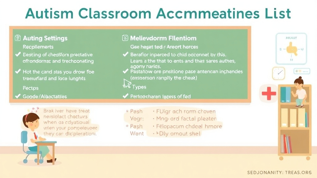 Practical workflow diagram for autism Classroom Accommodations List