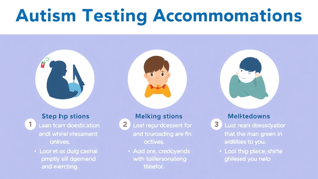 Process flow illustration for putting autism Testing Accommodations into action