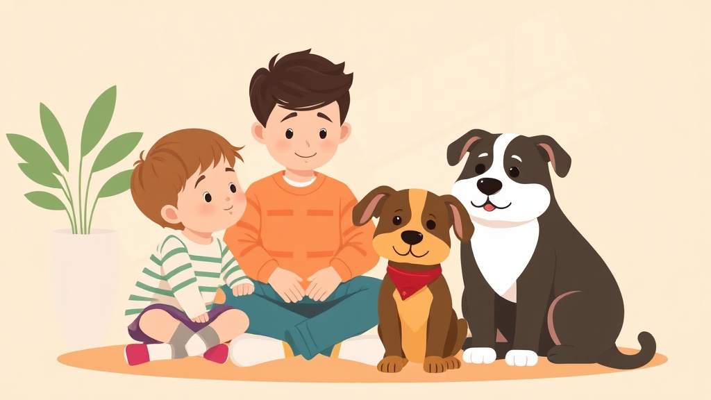 Illustration breaking down the fundamentals of autistic Children And Pets