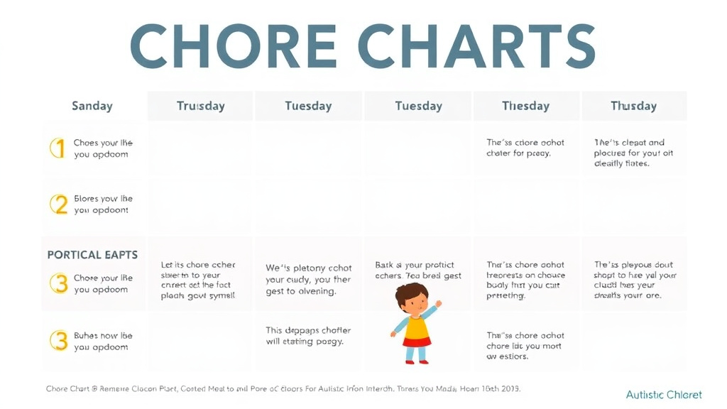 Process flow illustration for putting chore Charts For Autistic Children into action