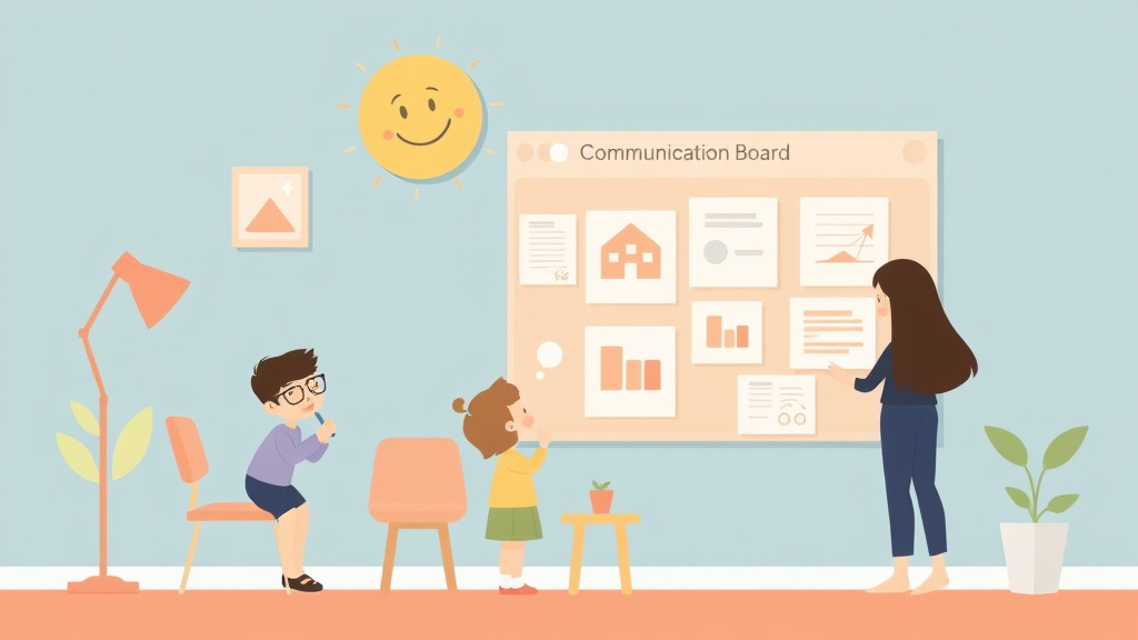 A professional illustration depicting communication Boards For Home