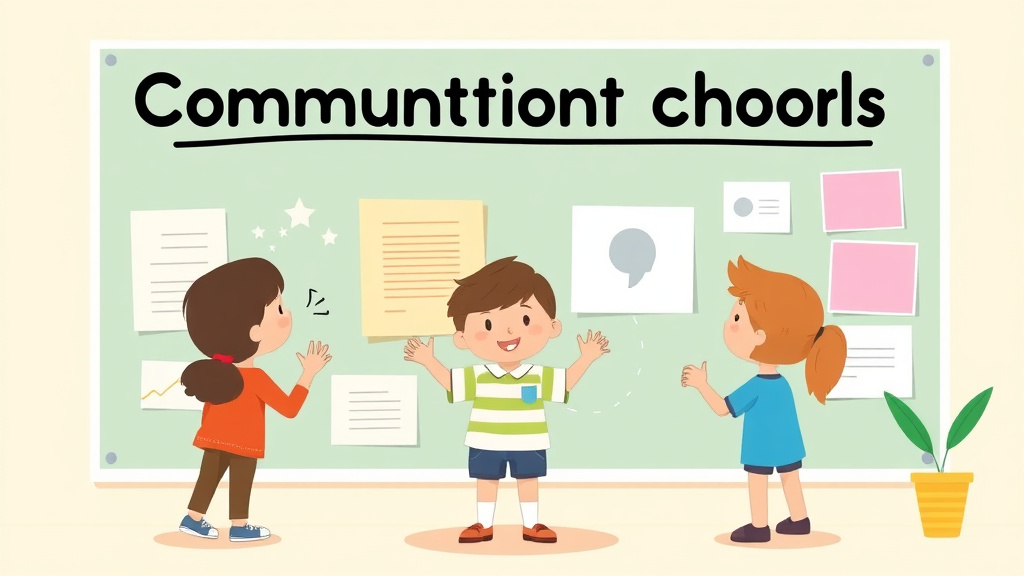 Educational graphic covering the essentials of communication Boards For School