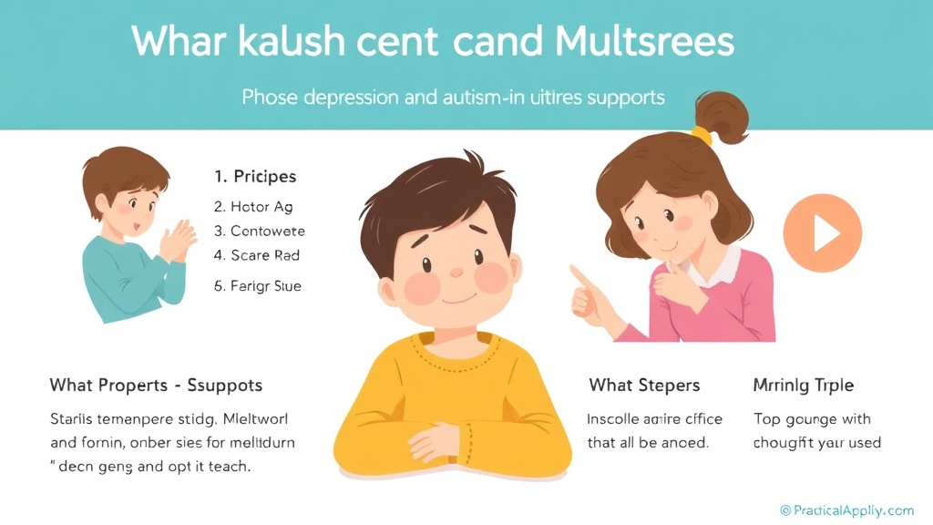 Process flow illustration for putting depression And Autism In Teens into action