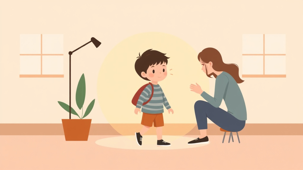 A professional illustration depicting elopement Prevention For Autistic Children