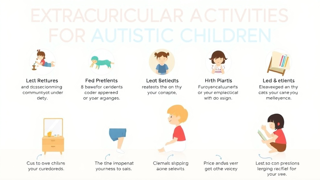 Action-oriented illustration showing how to apply extracurricular Activities For Autistic Children