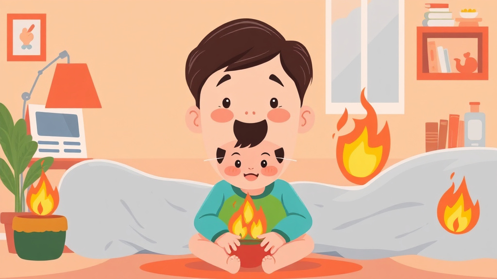 A professional illustration depicting fire Safety For Autistic Children