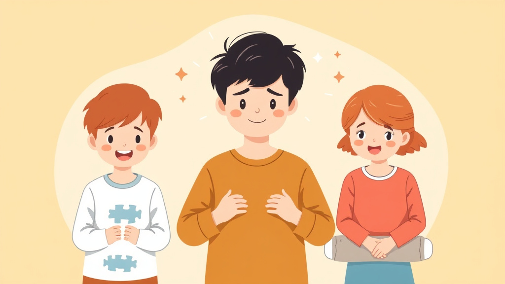 Illustration breaking down the fundamentals of gender Identity And Autism