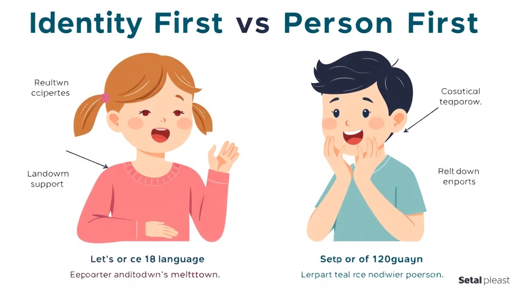 Hands-on guide visualization for identity First Vs Person First Language