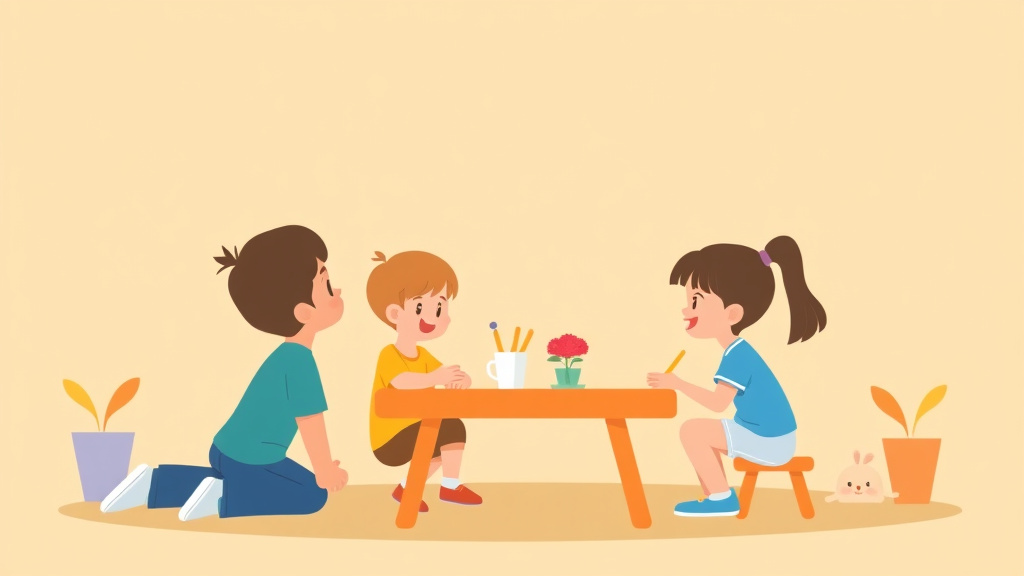 A professional illustration depicting playdate Strategies For Autistic Children