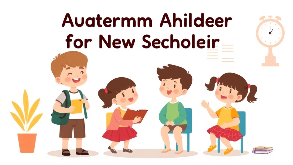 Illustration breaking down the fundamentals of preparing Autistic Children For New School Year