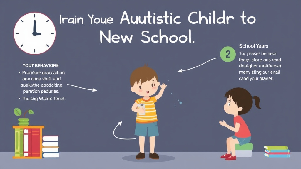 Practical checklist visual for preparing Autistic Children For New School Year