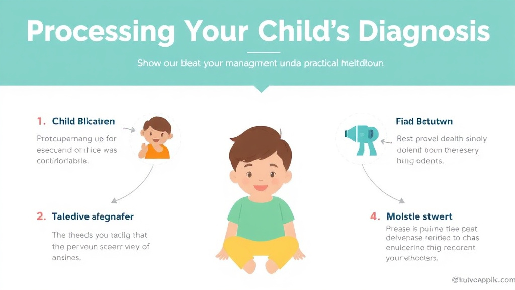 Process flow illustration for putting processing Your Childs Autism Diagnosis into action