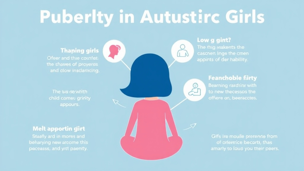 Action-oriented illustration showing how to apply puberty In Autistic Girls