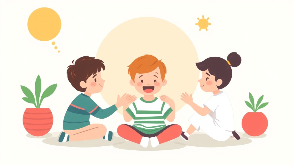 Illustration breaking down the fundamentals of recess Strategies For Autistic Children