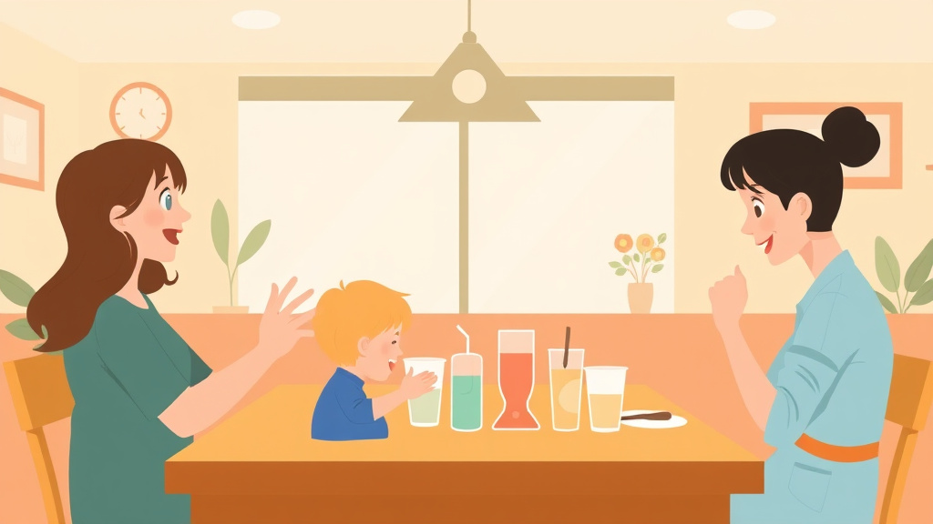 A professional illustration depicting restaurant Strategies For Autistic Families