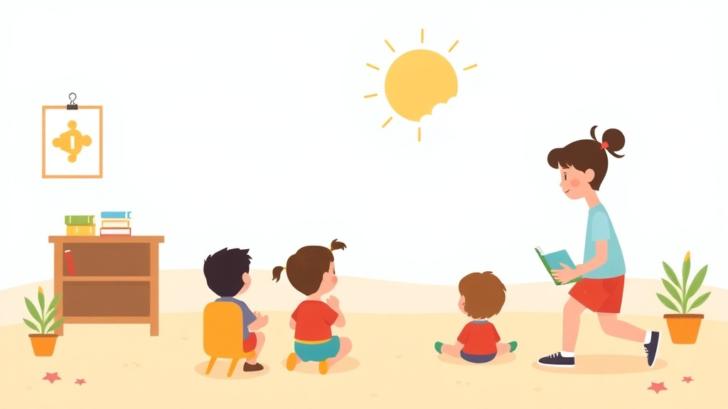 Conceptual diagram showing how school To Summer Transition Autism works in practice