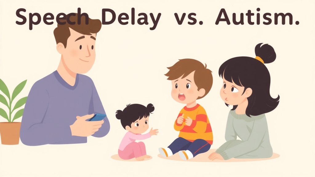 Clear illustration of speech Delay Vs Autism with supporting details