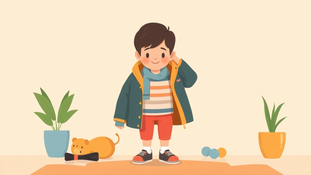 Clear illustration of teaching Autistic Children To Dress Independently with supporting details