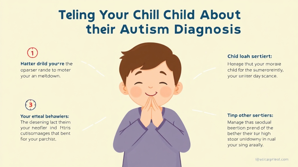 Process flow illustration for putting telling Your Child About Their Autism Diagnosis into action
