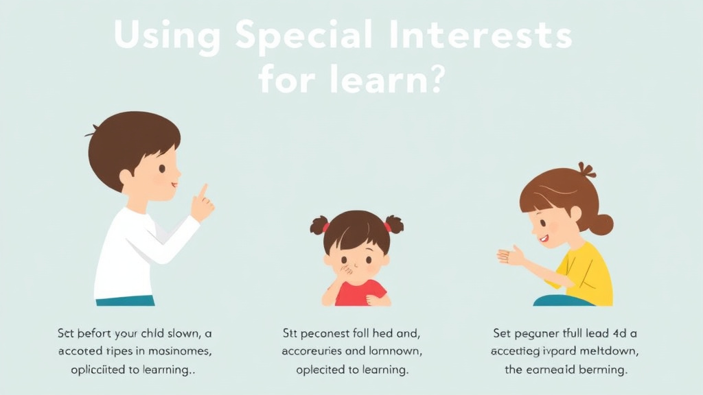 Practical checklist visual for using Special Interests For Learning