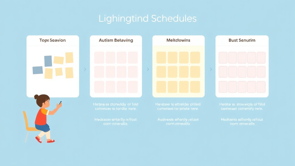 Educational graphic covering the essentials of visual Schedules For Autism
