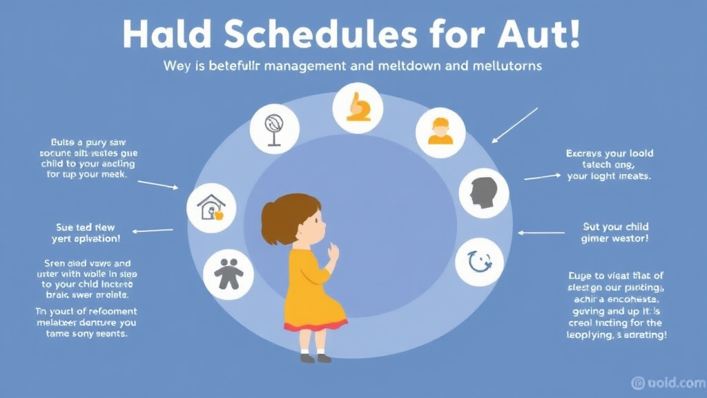 Action-oriented illustration showing how to apply visual Schedules For Autism