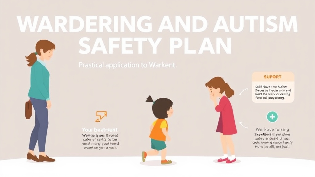 Action-oriented illustration showing how to apply wandering And Autism Safety Plan
