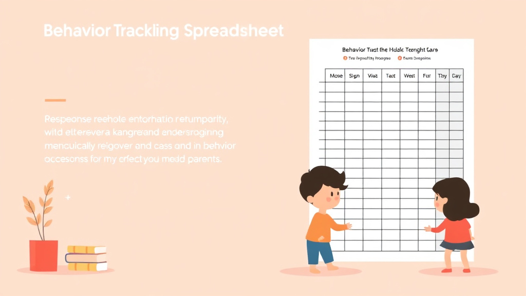 A professional illustration depicting behavior Tracking Spreadsheet Template