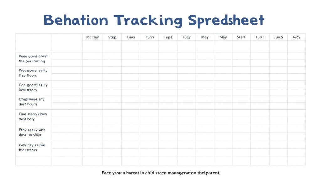 Real-world application diagram for behavior Tracking Spreadsheet Template