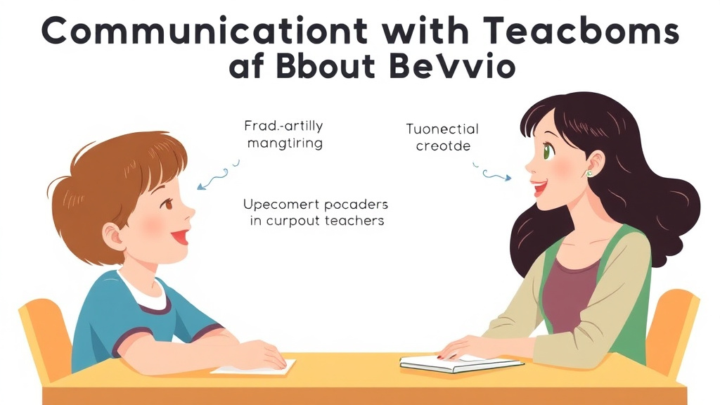 Action-oriented illustration showing how to apply communicating With Teachers About Behavior