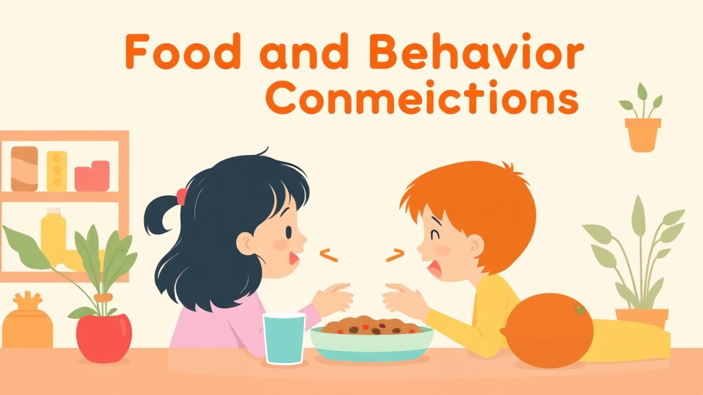Clear illustration of food And Behavior Connections with supporting details