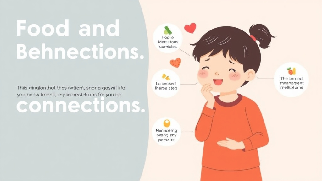 Action-oriented illustration showing how to apply food And Behavior Connections