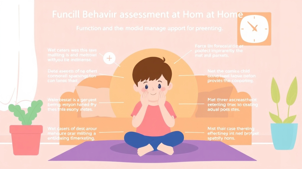 Action-oriented illustration showing how to apply functional Behavior Assessment At Home