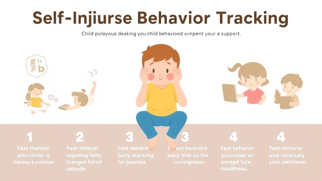 Action-oriented illustration showing how to apply self Injurious Behavior Tracking