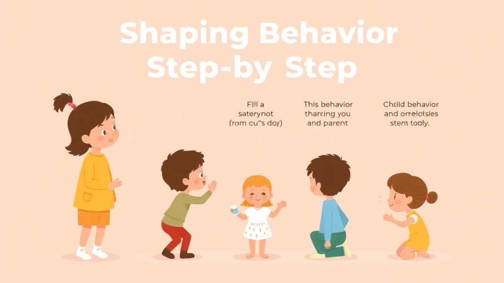 A professional illustration depicting shaping Behavior Step By Step