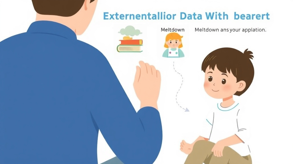 Action-oriented illustration showing how to apply sharing Behavior Data With Therapists
