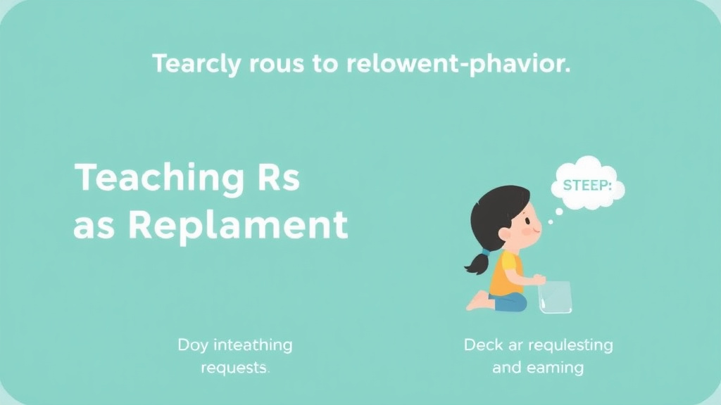 Process flow illustration for putting teaching Requesting As Replacement Behavior into action