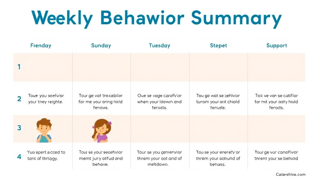 Hands-on guide visualization for weekly Behavior Summary Template