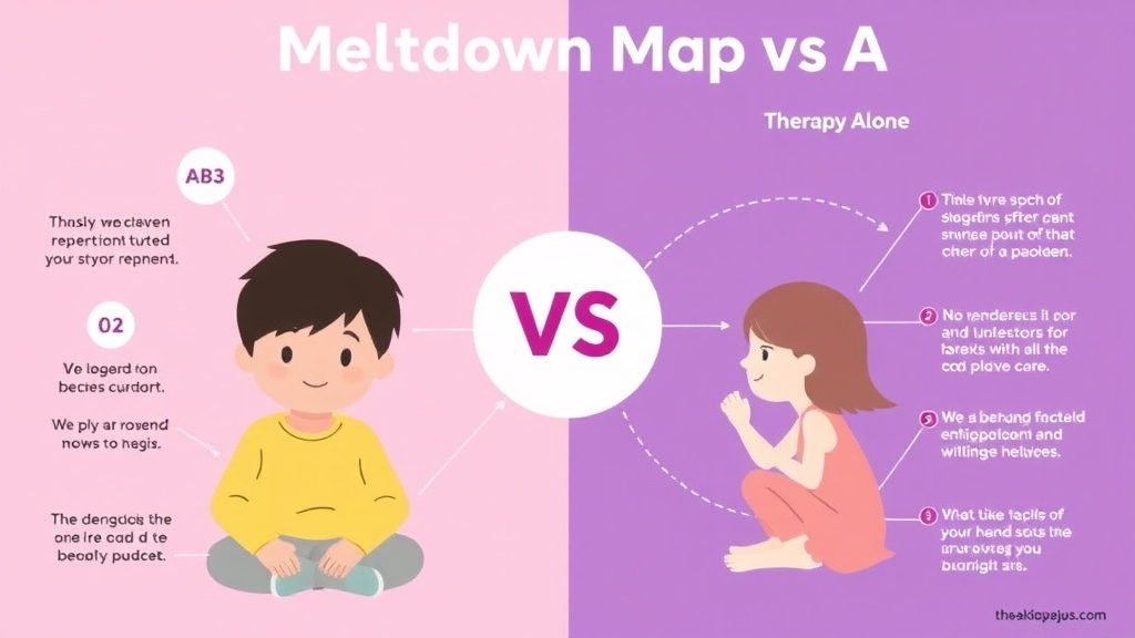 Action-oriented illustration showing how to apply meltdownmap Vs Aba Therapy Alone