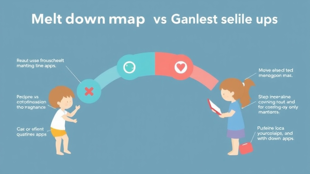 Step-by-step visual guide for implementing meltdownmap Vs Generic Parenting Apps