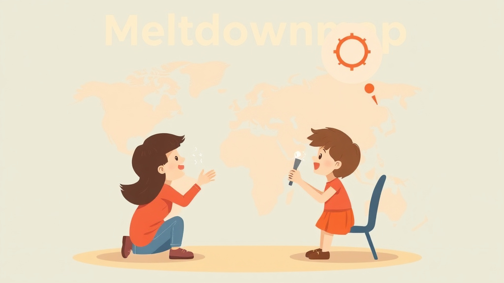 A professional illustration depicting meltdownmap Vs Parent Training Programs